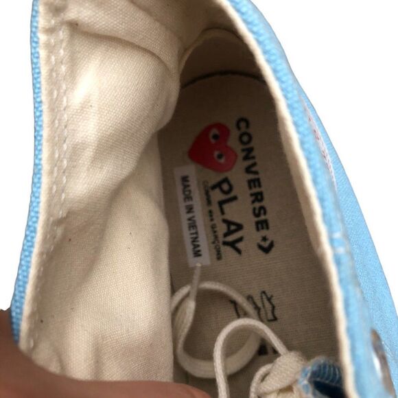 LIMITED Edition CDG Converse X Comme Des Garcons Play Bright Blue Size 11 - Picture 9 of 15